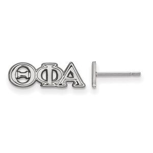 Sterling Silver Theta Phi Alpha XS Greek Letters Post Earrings